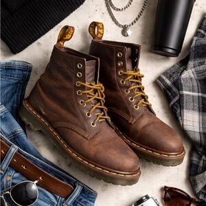 Vintage Made in England Dr. Martens 8-Eye Leather Boots